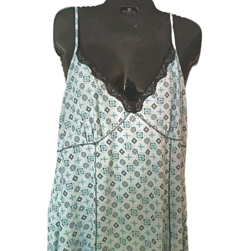 Studio Donatella Slip Dress Sz XL Light Teal Valentines Day - Picture 3 of 6
